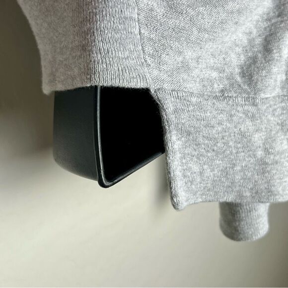 Vince Gray boxy Slub Boat Neck Long Sleeve Sit Hem Top XS - Picture 6 of 8